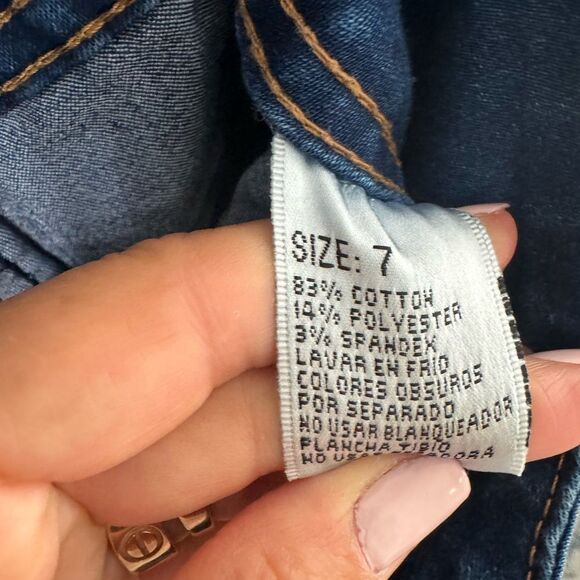 Tush Push columbian stretch skinny blue medium wash jeans size 7 28x35 Sexy - Picture 5 of 7